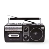 Siyah Kaset Çalar - Bluetooth USB TF AUX FM Özellikli