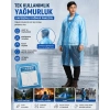 Tek Kullanımlık Yağmurluk Kapüşonlu Şeffaf