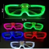 Yeşil LED Işıklı Parti Gözlüğü - 3 Modlu