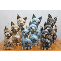 Ahşap 3lü Kedi Seti 40 Cm