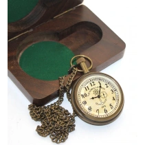 Ahşap Kutulu Pirinç Köstekli Saat Model 6