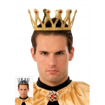 Altın Renk Çocuk ve Yetişkin Uyumlu Kral Tacı