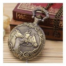 At Büstü Köstekli Saat Model 1