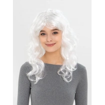 Beyaz Renk Kahküllü Dalgalı Uzun Parti Peruğu