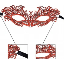 Kırmızı Dantel Masquerade Maskesi 5 No