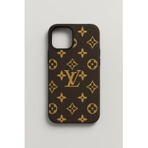 Louis Vuitton Desenli Kabartmalı iPhone 13 Kılıfı