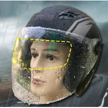 MOTOSIKLET  KASKI İÇIN YAĞMUR KAYDIRICI