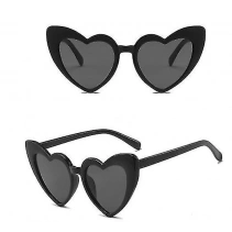 Siyah Renk Kalp Şekilli Parti Gözlüğü
