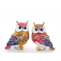 Swarovski Taşlı 2li Baykuş Seti