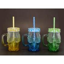 Tekli Cam Kurukafa Kupa Bardak Pipetli