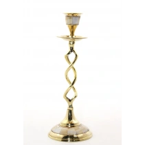 Tekli Pirinç Sedefli Şamdan Model 2