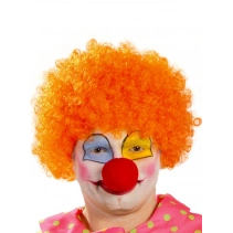 Turuncu Renk Kıvırcık Afro Palyaço Seti