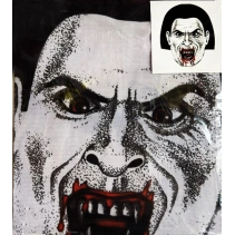 YÜZE YAPIŞAN KAFAYA TAM GEÇMELI STREÇ KANLI VAMPIR MASKE