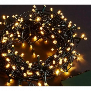 10m 100 Led Boncuk Lamba Gün Işığı Siyah Kablo