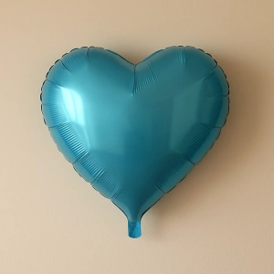 Açık Mavi Kalp Folyo Balon 45 Cm.