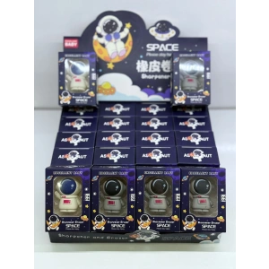 Astronot Figürlü 2 in 1 Kalemtıraş Silgi Seti