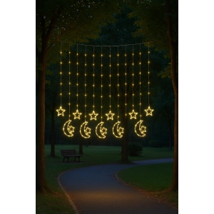 Ay Yıldız Perde Led 10 Saçaklı