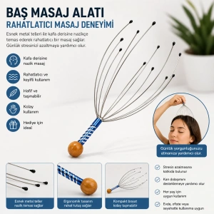 Baş Masaj Aleti Metal Tel Kafa Masaj Aparatı