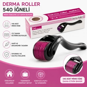 Derma Roller 540 İğneli Mikro İğneli Cilt Bakım Silindiri  0.5 mm.