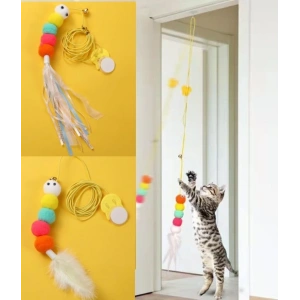 Elastik Yapışkanlı Kedi Oyun Oltası