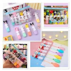 Kuromi, Hello Kitty Ve Süper Kahramanlı Fosforlu 6 lı Kalem Seti