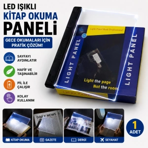 LED Işıklı Kitap Okuma Paneli – Light Panel Book Light