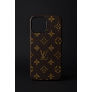 Louis Vuitton Desenli Kabartmalı İphone 14 Kılıfı