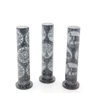 Obsidian Taşı İşlemeli Kule Tütsülük Model 2