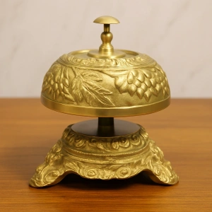 Pirinç Masa Üstü Basmalı Çan