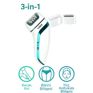 Profesyonel 3 Başlıklı Epilasyon Aleti