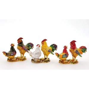 Swarovski Taşlı 2li Tavuk Model 1