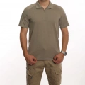 Attack Taktik Pike Tişört  50-50 Pamuk-Polyester Kısa Kol Fermuarlı / Polo Yakalı çöl