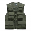 Çok Cepli Yeşil Yazlık Fileli Avcı Yelek İthal