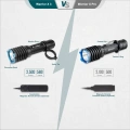OLIGHT Warrior X 3 2500 Lümen Şarj Edilebilir Taktik El Feneri 560 Metre Işın Mesafesi, Açık Hava Kurtarma, Avcılık, Arama için Çift Düğmeli Yüksek Performanslı Manyetik Şarjlı Fener