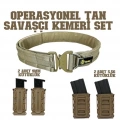 Savaşçı Kemeri Set TAN Borataktik 4 cepli model