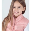 Şişme Fermuarlı Kolsuz Çelik Yelek Pembe 3a Seviye, Çocuk Şişme Kolsuz Yelek