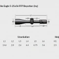 Vortex DiamondBlack 5-25x56 FFP EBR-2C (MRAD) Tüfek Dürbünü Orjinal