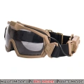WST Tactical Anti-Fog Goggles (Tan) Tactical Military Ballistic Airsoft Safety Goggles for Eye Protection