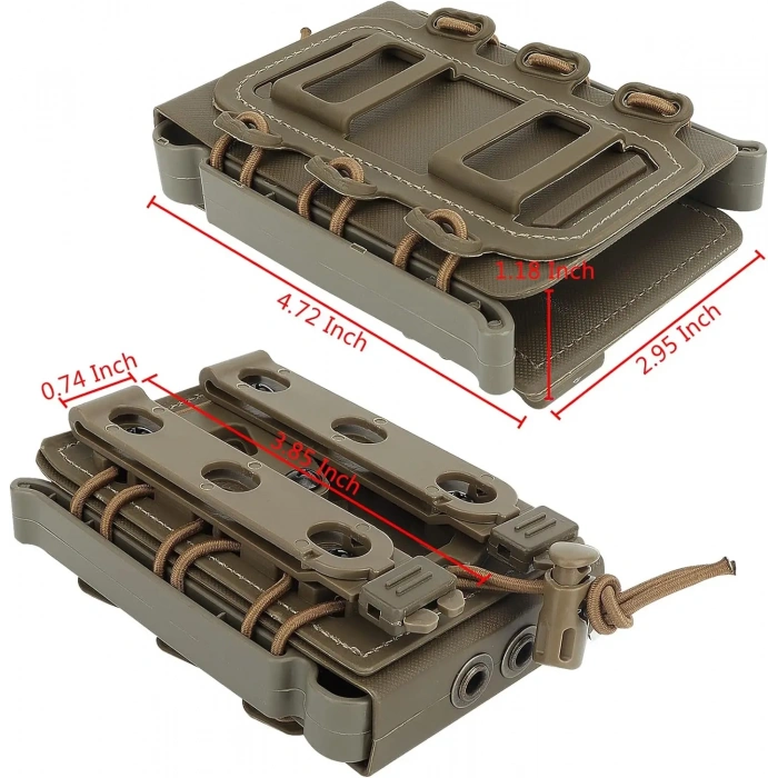 12-20-36 KB 5.56 Hızlı Şarjör Cebi Cebi Plastik Fast Mag Pouch Model