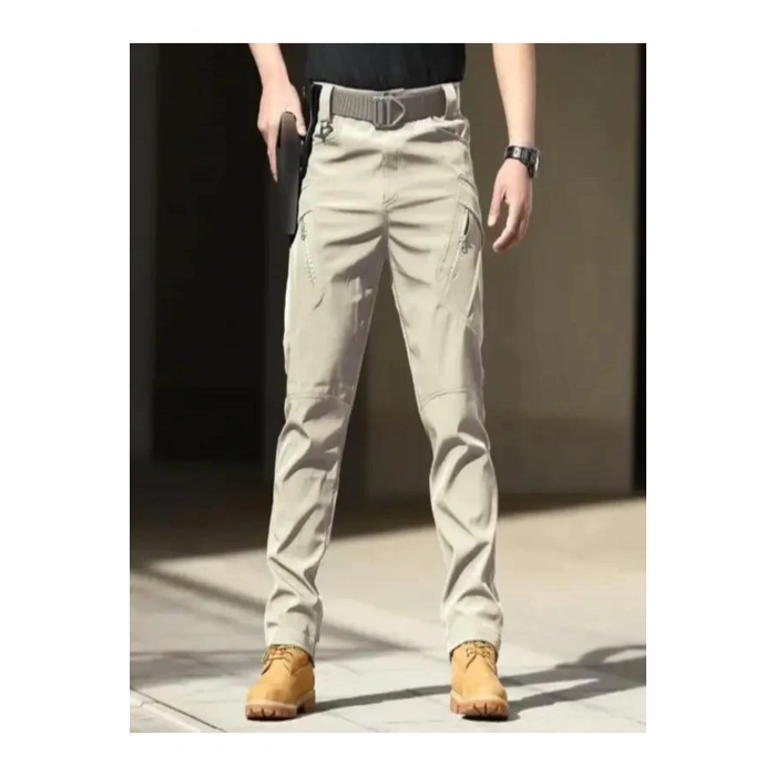Taktik Spandex İnce Kumaş Likralı Kargo Pantolon IX9 İTHAL Yazlık ,Siyah Renk,Kamp, Yürüyüş,