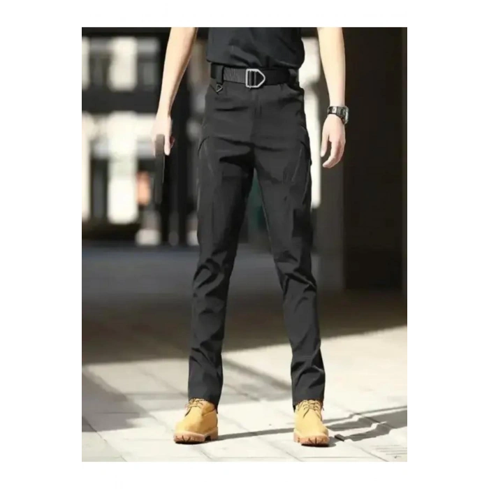 Taktik Spandex İnce Kumaş Likralı Kargo Pantolon IX9 İTHAL Yazlık ,Siyah Renk,Kamp, Yürüyüş,