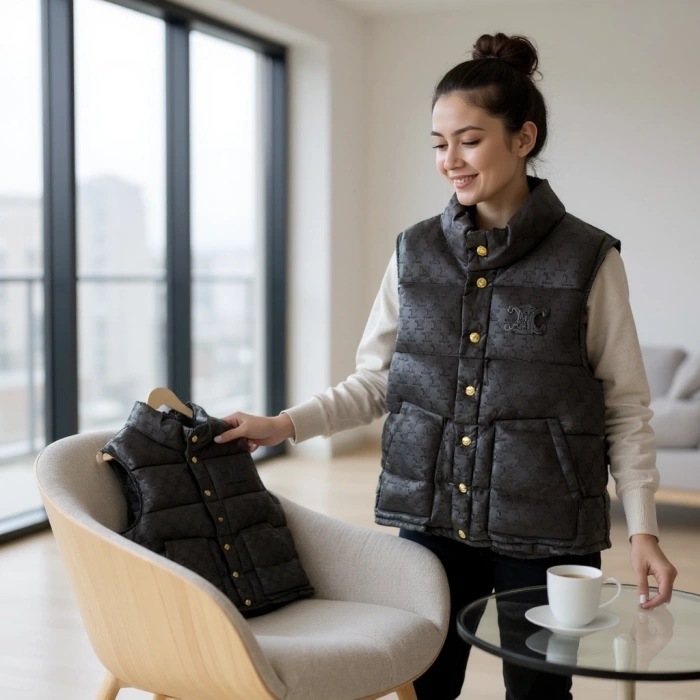 Bayan Fermuarlı Kolsuz Koruyucu Yelek Siyah 3a Seviye, Bayan Şişme Kolsuz Çelik Yelek,Celine