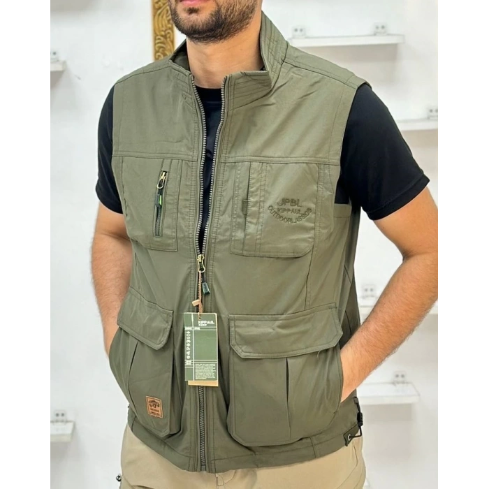Çok Cepli İçi Yünlü Kışlık Avcı Yelek İthal YEŞİL - ÇÖL RENKLER -Su İtici EFELER BALİSTİK