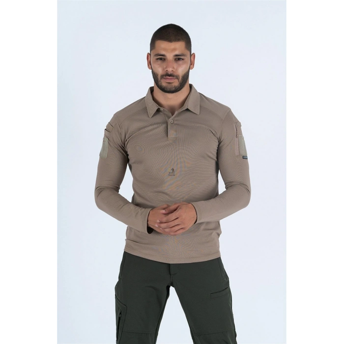 Combat Taktik Pike Tişört Uzun Kol / Yakalı