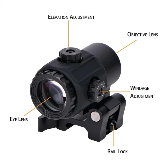 Eotech Markingli 558 Beyaz Camlı Reddot ve G43 4x Magnifier Airsoft Holografig Nişangah