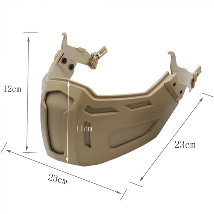 Kask İçin Koruyucu Maske ,Airsoft Yüz Maskesi Ghost Yarım Yüz Polimer Maske