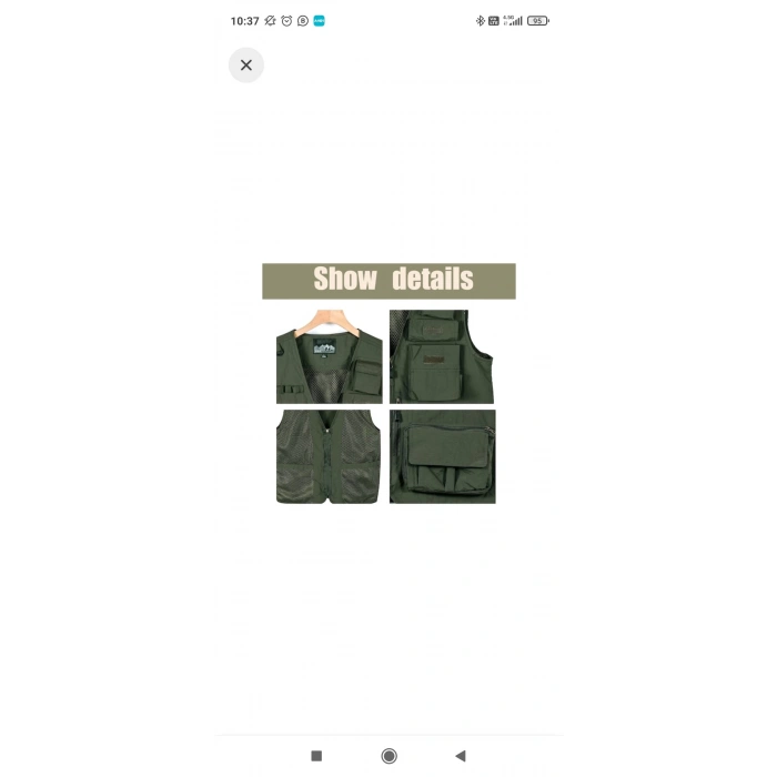 Kurşun Geçirmez 3a 44 Magnum Seviye Çok Cepli Spor Çöl Renk Yazlık Fileli Avcı Yelek İthal