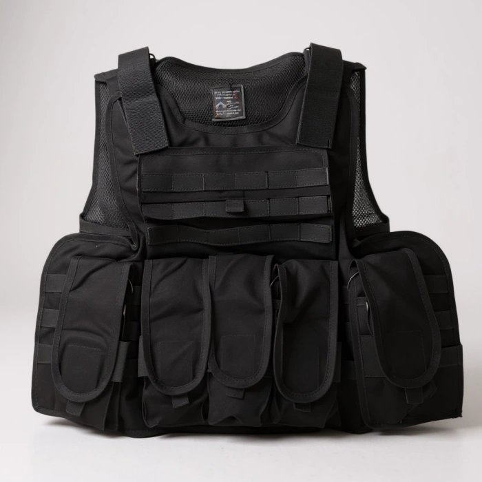 KURŞUN Geçirmez Özel Güvenlik Yeleği Siyah Uzun Namlu Seviye 3 Şarjörlüklü ,Ballistic vest level 3 Model4