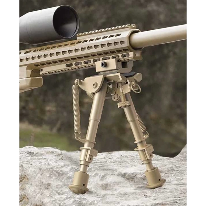 Metal Yaylı Bipod Teleskopik Hareketli Harris ÇatalAyak Çöl Renk