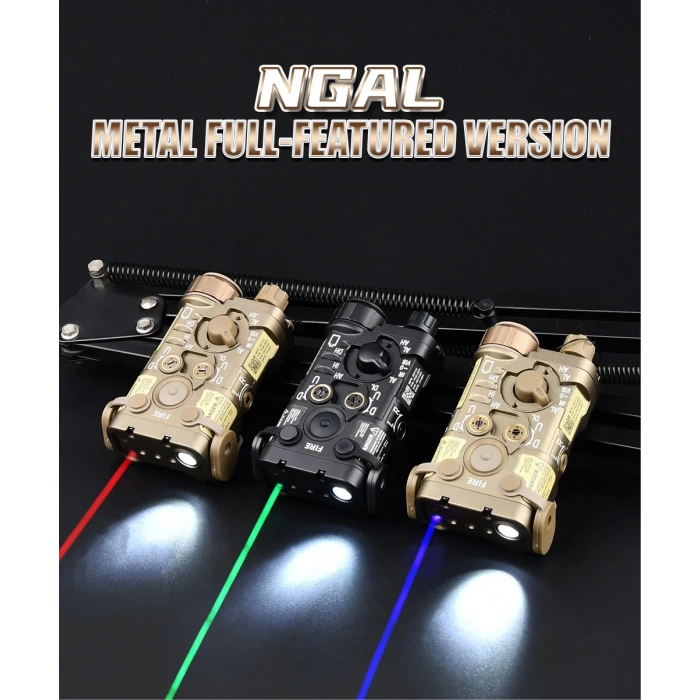 NGAL -Metal Kasa LAZERLİ FENER + M600C TÜFEK FENERİ IR YEŞİL LAZER Airsoft SET